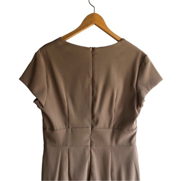 Connected Apparel Dress Size 12 Neutral Tan - Picture 5 of 10